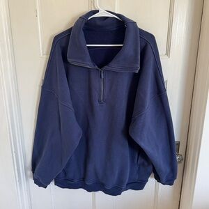 Lululemon navy blue thick fleece half zip size xl/xxl